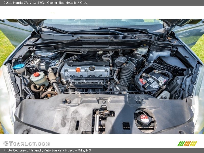 Glacier Blue Metallic / Gray 2011 Honda CR-V LX 4WD