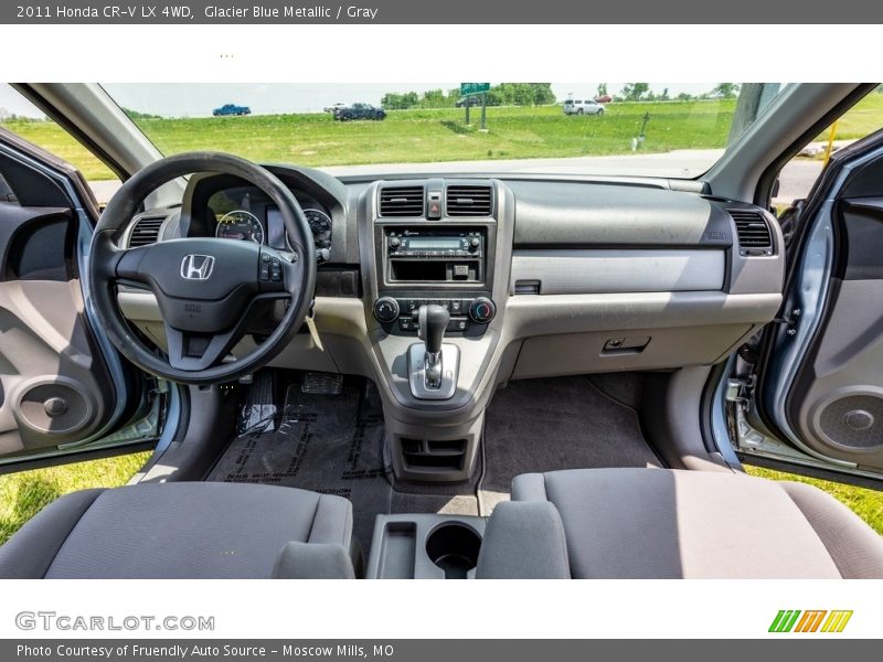 Glacier Blue Metallic / Gray 2011 Honda CR-V LX 4WD