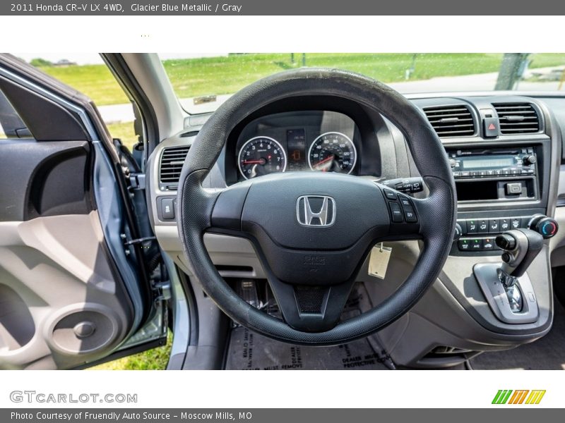 Glacier Blue Metallic / Gray 2011 Honda CR-V LX 4WD