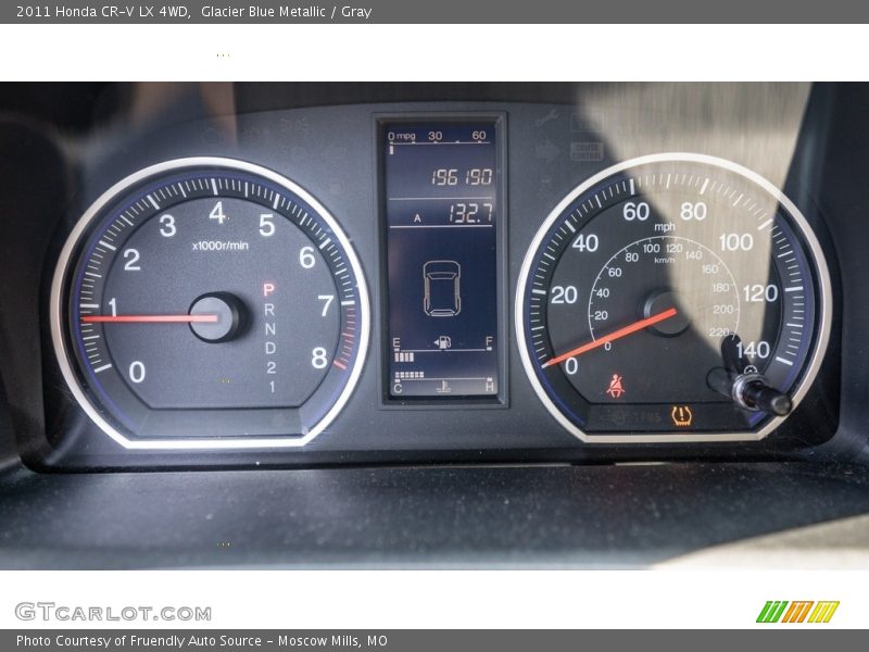 Glacier Blue Metallic / Gray 2011 Honda CR-V LX 4WD