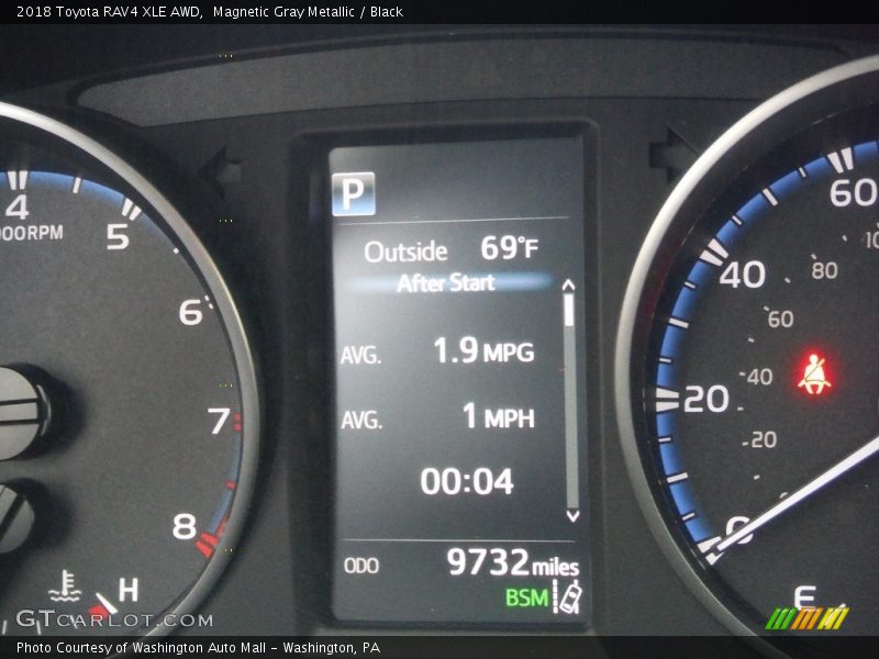 Magnetic Gray Metallic / Black 2018 Toyota RAV4 XLE AWD