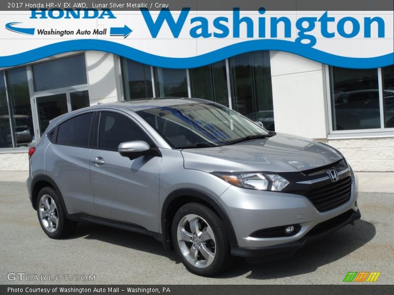 Lunar Silver Metallic / Gray 2017 Honda HR-V EX AWD