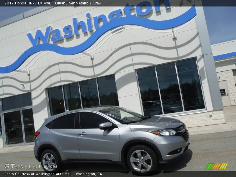 Lunar Silver Metallic / Gray 2017 Honda HR-V EX AWD