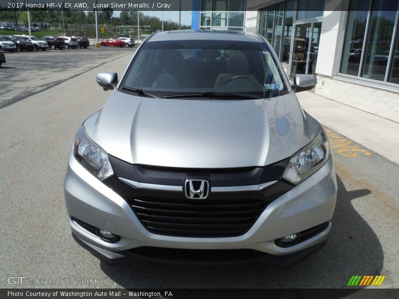 Lunar Silver Metallic / Gray 2017 Honda HR-V EX AWD