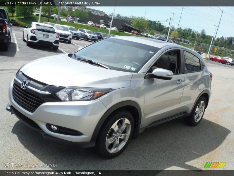 Lunar Silver Metallic / Gray 2017 Honda HR-V EX AWD