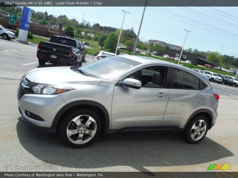 Lunar Silver Metallic / Gray 2017 Honda HR-V EX AWD