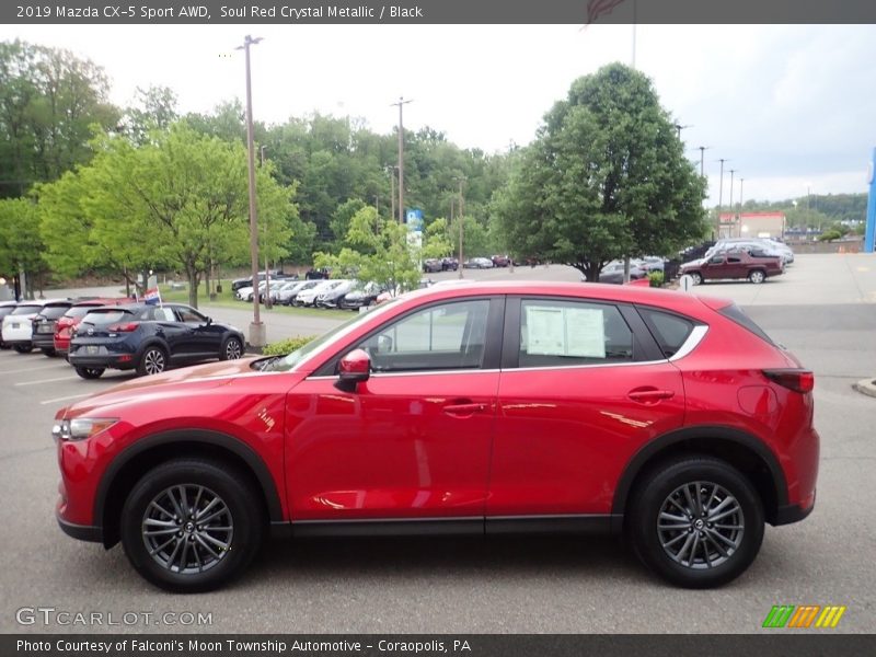 Soul Red Crystal Metallic / Black 2019 Mazda CX-5 Sport AWD