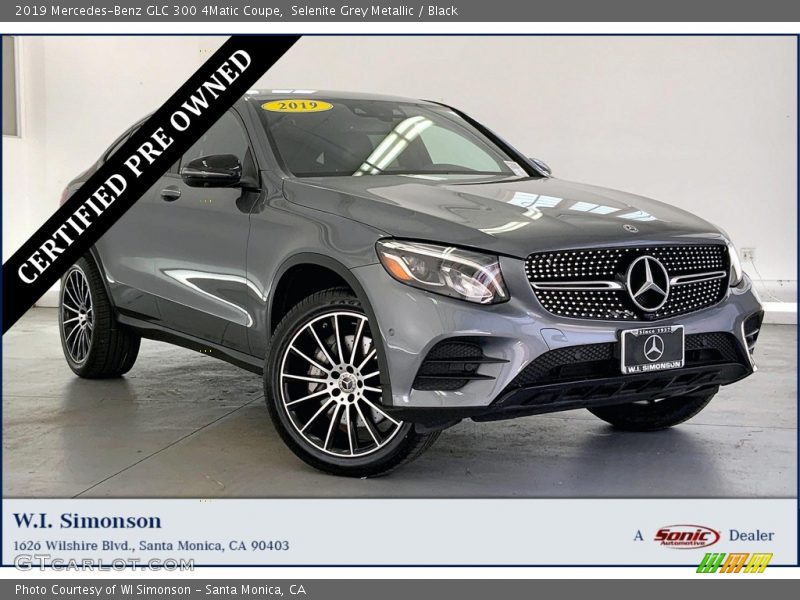 Selenite Grey Metallic / Black 2019 Mercedes-Benz GLC 300 4Matic Coupe