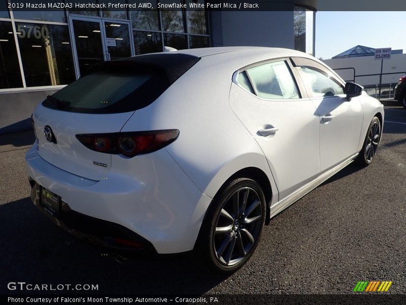 Snowflake White Pearl Mica / Black 2019 Mazda MAZDA3 Hatchback Preferred AWD