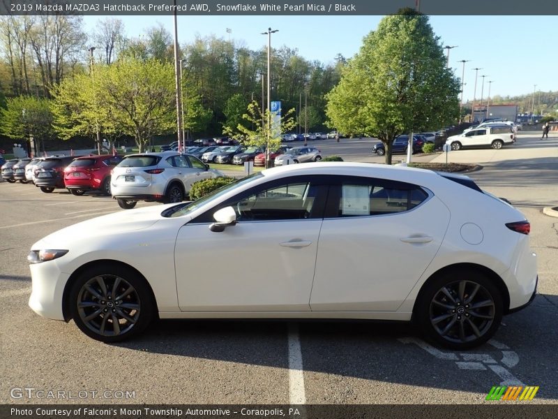 Snowflake White Pearl Mica / Black 2019 Mazda MAZDA3 Hatchback Preferred AWD