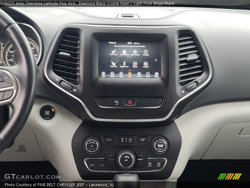 Diamond Black Crystal Pearl / Light Frost Beige/Black 2020 Jeep Cherokee Latitude Plus 4x4
