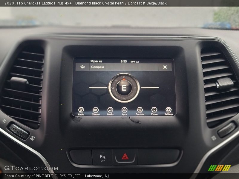 Diamond Black Crystal Pearl / Light Frost Beige/Black 2020 Jeep Cherokee Latitude Plus 4x4