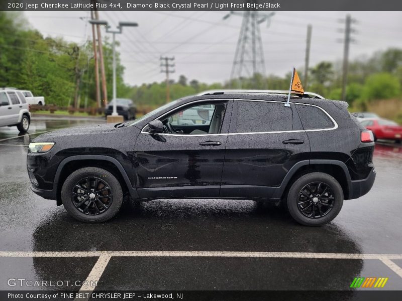 Diamond Black Crystal Pearl / Light Frost Beige/Black 2020 Jeep Cherokee Latitude Plus 4x4