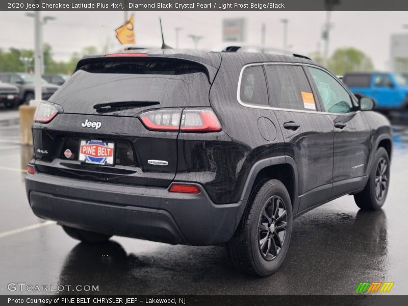 Diamond Black Crystal Pearl / Light Frost Beige/Black 2020 Jeep Cherokee Latitude Plus 4x4