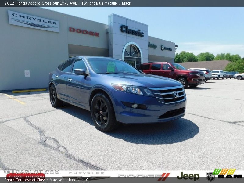 Twilight Blue Metallic / Black 2012 Honda Accord Crosstour EX-L 4WD