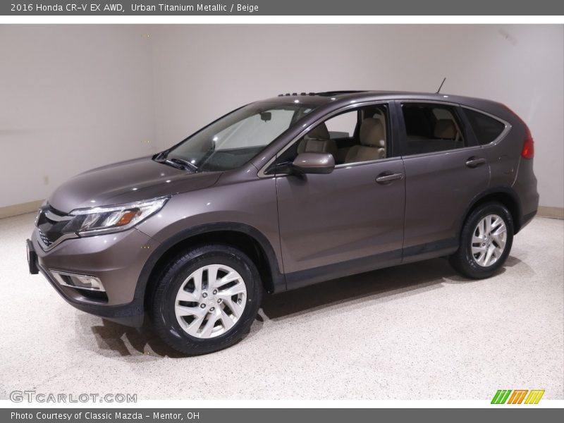 Urban Titanium Metallic / Beige 2016 Honda CR-V EX AWD