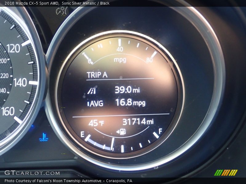 Sonic Silver Metallic / Black 2018 Mazda CX-5 Sport AWD