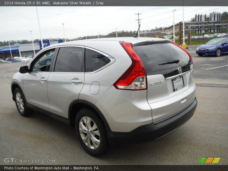 Alabaster Silver Metallic / Gray 2014 Honda CR-V EX AWD