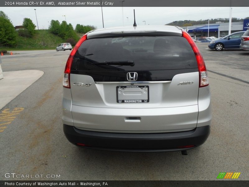 Alabaster Silver Metallic / Gray 2014 Honda CR-V EX AWD