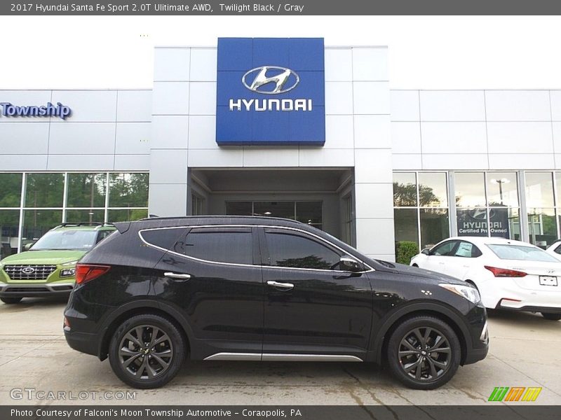 Twilight Black / Gray 2017 Hyundai Santa Fe Sport 2.0T Ulitimate AWD