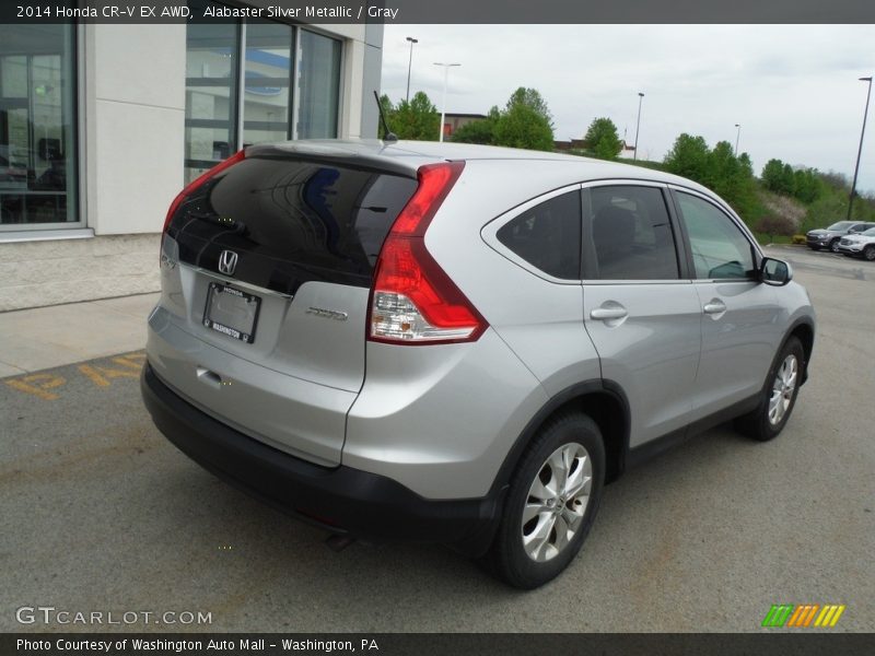 Alabaster Silver Metallic / Gray 2014 Honda CR-V EX AWD