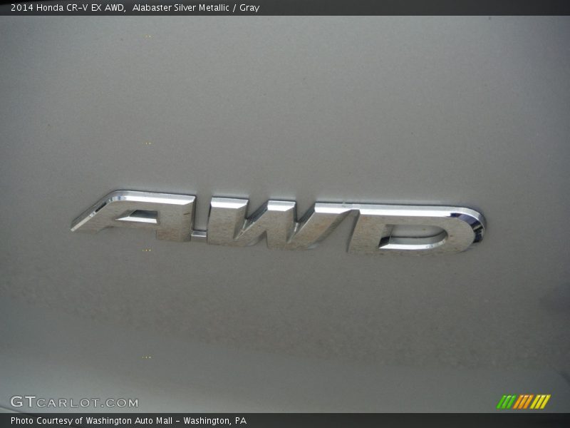 Alabaster Silver Metallic / Gray 2014 Honda CR-V EX AWD