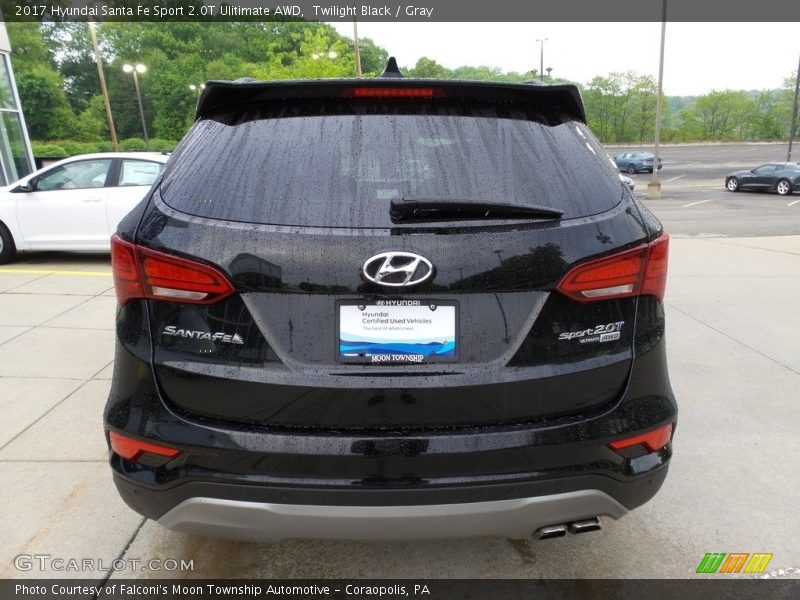 Twilight Black / Gray 2017 Hyundai Santa Fe Sport 2.0T Ulitimate AWD