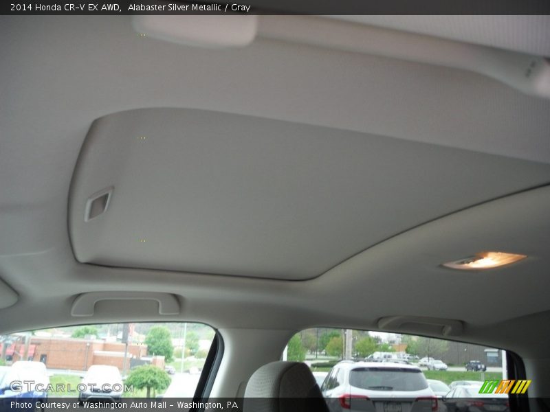 Alabaster Silver Metallic / Gray 2014 Honda CR-V EX AWD
