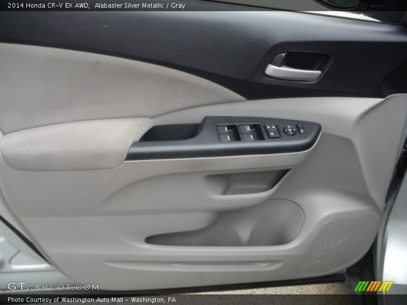Alabaster Silver Metallic / Gray 2014 Honda CR-V EX AWD