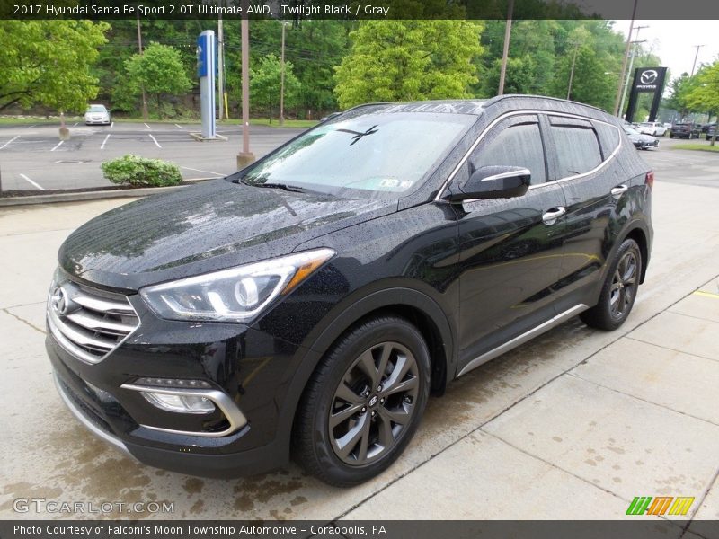 Twilight Black / Gray 2017 Hyundai Santa Fe Sport 2.0T Ulitimate AWD