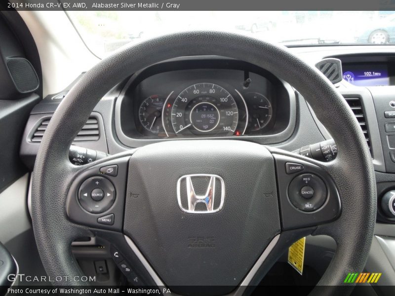 Alabaster Silver Metallic / Gray 2014 Honda CR-V EX AWD