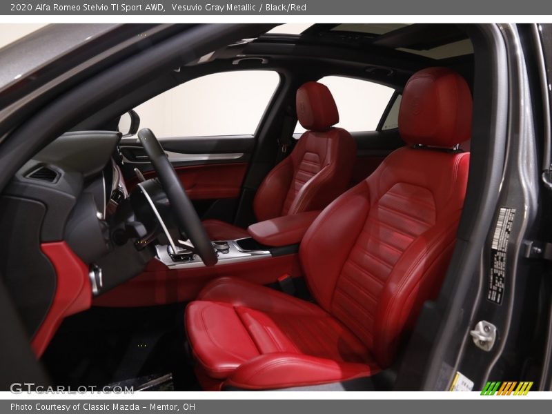 Vesuvio Gray Metallic / Black/Red 2020 Alfa Romeo Stelvio TI Sport AWD