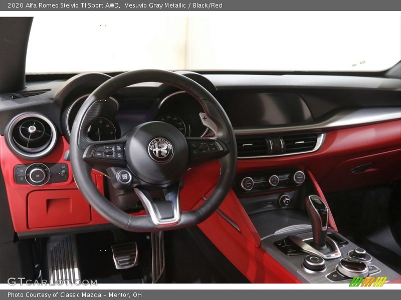 Vesuvio Gray Metallic / Black/Red 2020 Alfa Romeo Stelvio TI Sport AWD