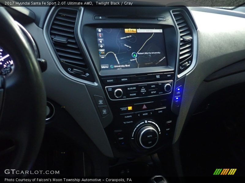 Twilight Black / Gray 2017 Hyundai Santa Fe Sport 2.0T Ulitimate AWD