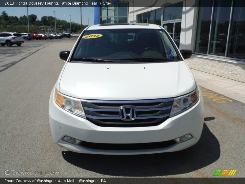 White Diamond Pearl / Gray 2013 Honda Odyssey Touring