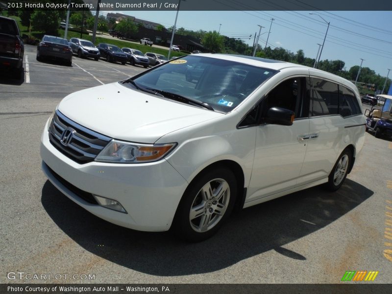 White Diamond Pearl / Gray 2013 Honda Odyssey Touring