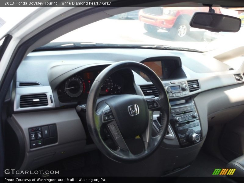 White Diamond Pearl / Gray 2013 Honda Odyssey Touring