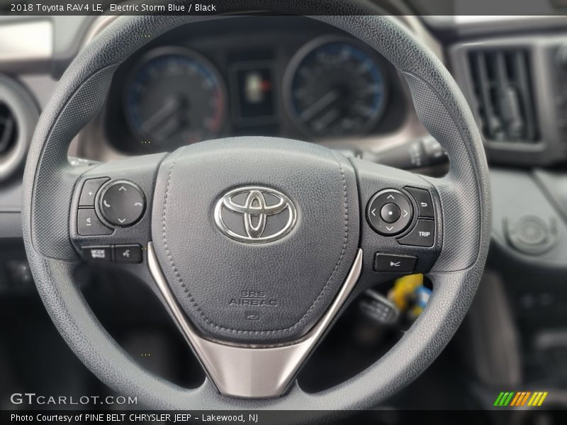 Electric Storm Blue / Black 2018 Toyota RAV4 LE