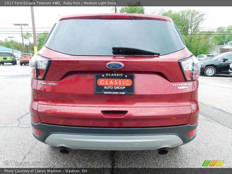 Ruby Red / Medium Light Stone 2017 Ford Escape Titanium 4WD