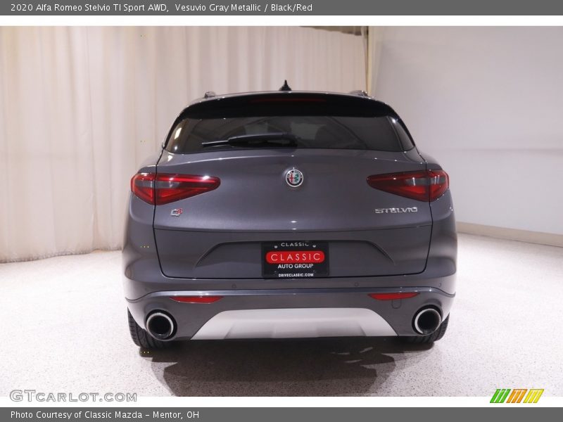 Vesuvio Gray Metallic / Black/Red 2020 Alfa Romeo Stelvio TI Sport AWD