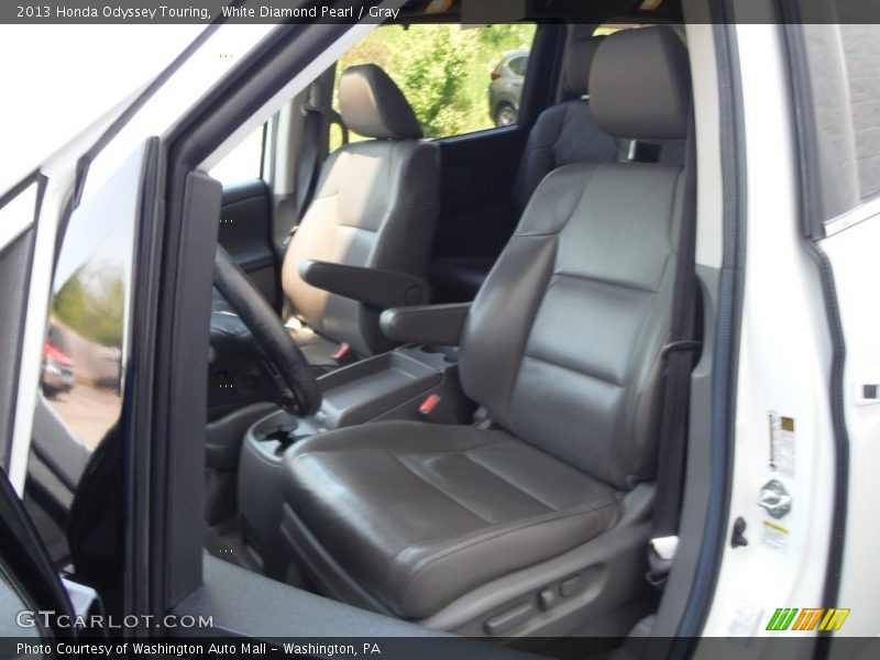 White Diamond Pearl / Gray 2013 Honda Odyssey Touring