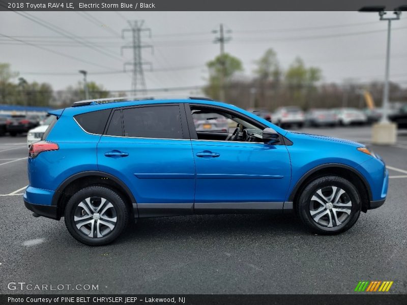 Electric Storm Blue / Black 2018 Toyota RAV4 LE