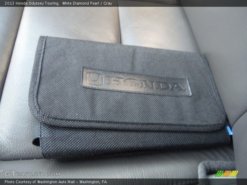 White Diamond Pearl / Gray 2013 Honda Odyssey Touring