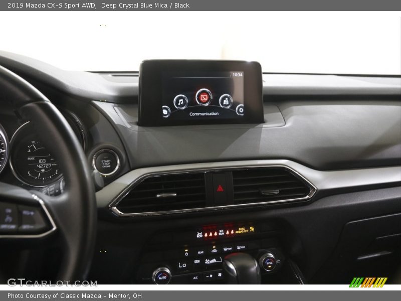 Deep Crystal Blue Mica / Black 2019 Mazda CX-9 Sport AWD