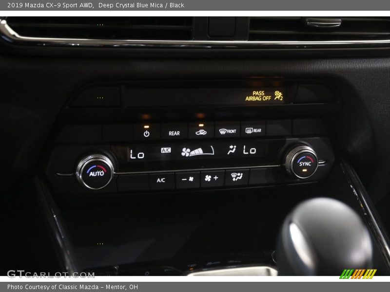 Deep Crystal Blue Mica / Black 2019 Mazda CX-9 Sport AWD
