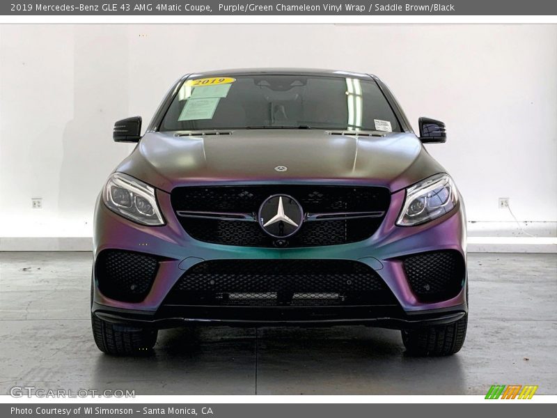 Purple/Green Chameleon Vinyl Wrap / Saddle Brown/Black 2019 Mercedes-Benz GLE 43 AMG 4Matic Coupe