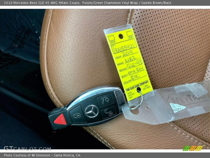 Purple/Green Chameleon Vinyl Wrap / Saddle Brown/Black 2019 Mercedes-Benz GLE 43 AMG 4Matic Coupe