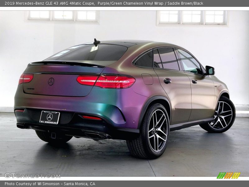 Purple/Green Chameleon Vinyl Wrap / Saddle Brown/Black 2019 Mercedes-Benz GLE 43 AMG 4Matic Coupe