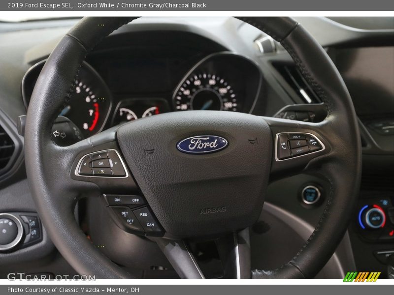 Oxford White / Chromite Gray/Charcoal Black 2019 Ford Escape SEL