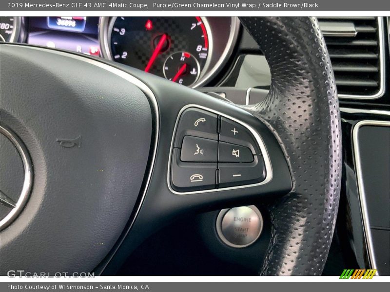 Purple/Green Chameleon Vinyl Wrap / Saddle Brown/Black 2019 Mercedes-Benz GLE 43 AMG 4Matic Coupe